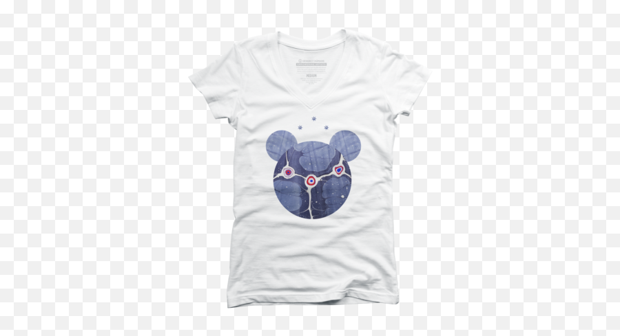 Panda Juniorsu0027 V - Neck Tshirts Design By Humans Short Sleeve Emoji,Tskull Emoticon