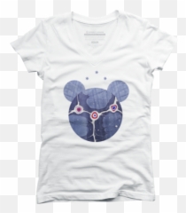 Panda Juniorsu0027 V - Neck Tshirts Design By Humans Short Sleeve Emoji,Tskull Emoticon