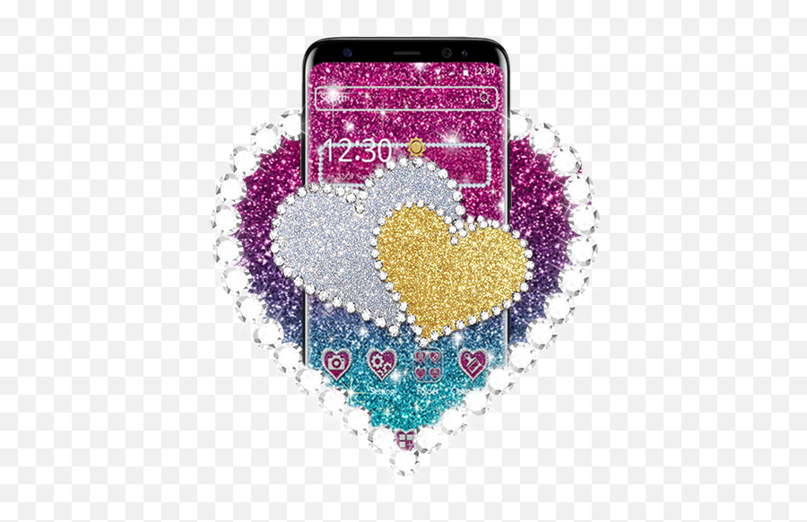 Glitter Heart Love Theme U2013 Aplikacije Na Google Play - U Iphone Emoji,Heart With Sparkles Emoji