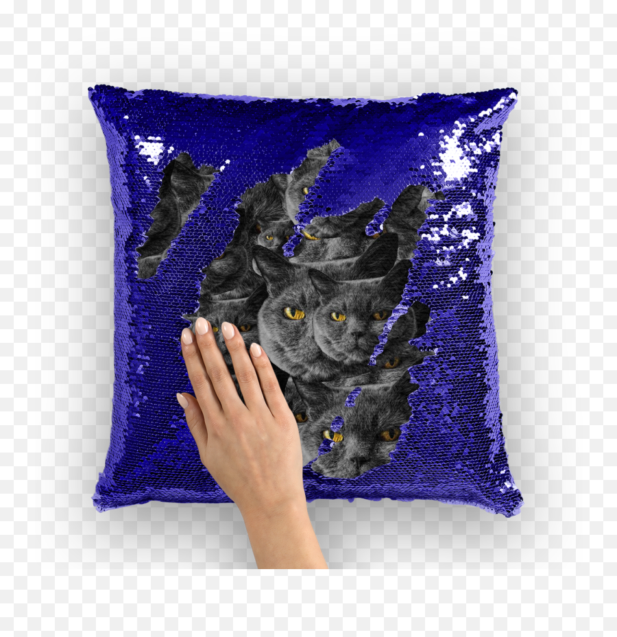 Your Face Custom Sequin Cushion Cover - Poklon Kumi Za Rodjendan Emoji,Purple Emoji Pillow