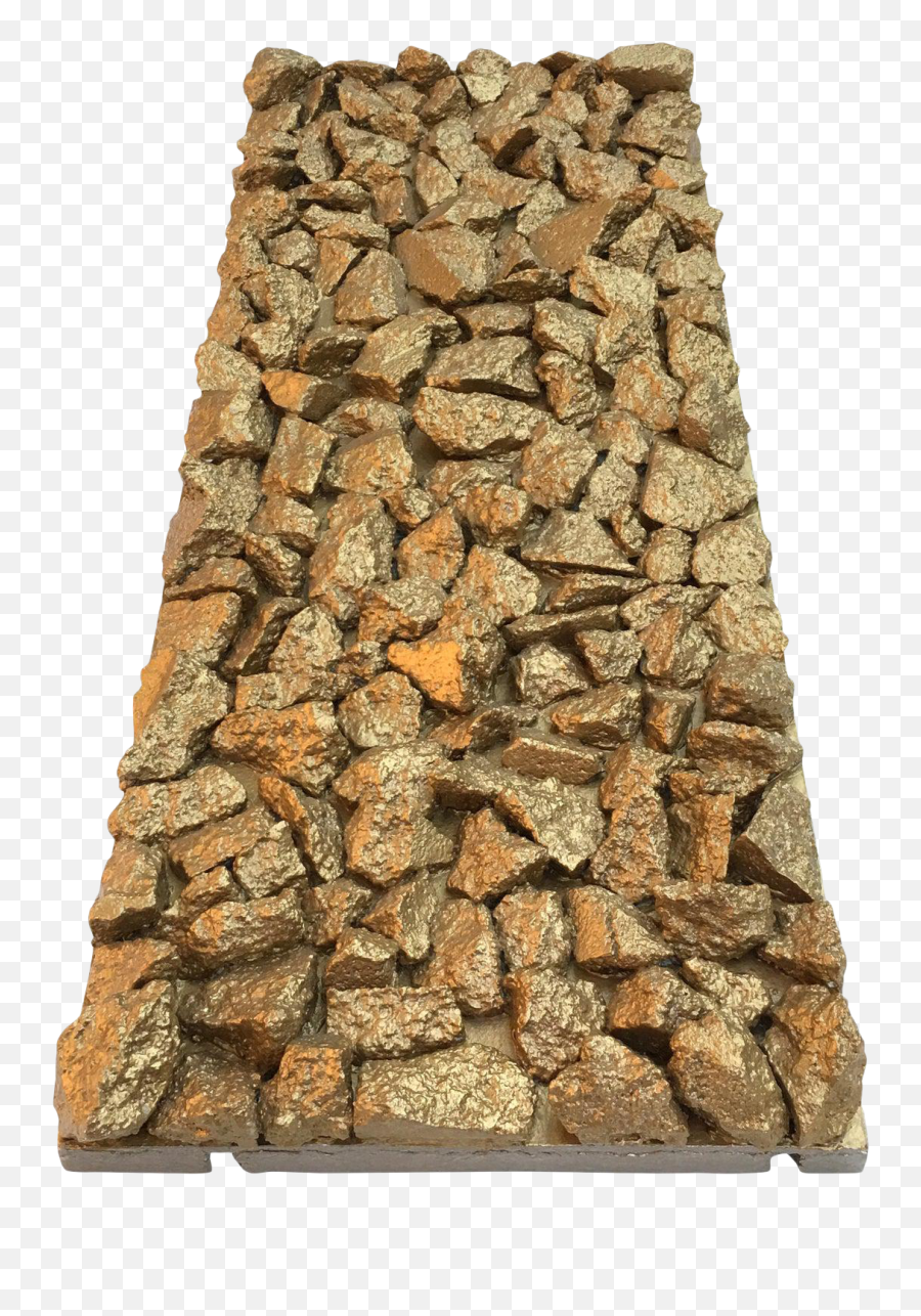 Gold Concrete Rock Sculpture - Gold Emoji,Sculpture Distress Emotion