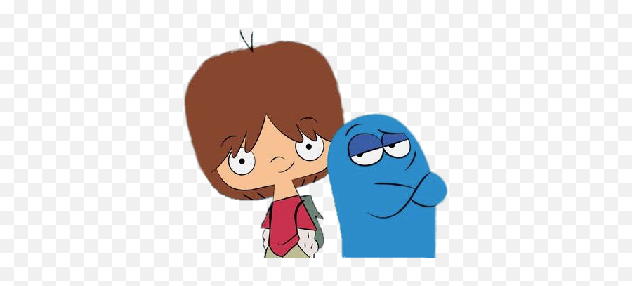 Mac And Bloo Arms Crossed Png - Palm Tree Bird Home For Imaginary Friend Emoji,Bloo Fosters Emotions Content