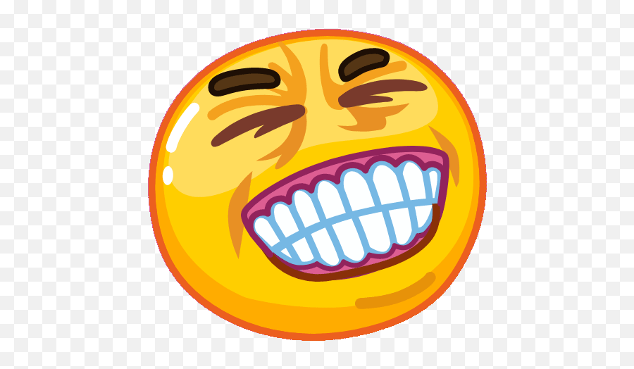Sticker Maker - Happy Emoji,Teeth Grit Emoticon Gif