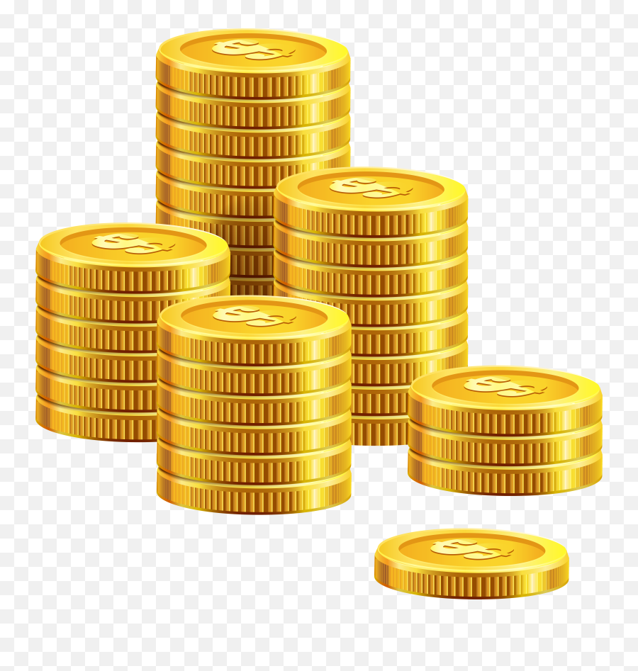 Dollars Clipart Pile Coin Dollars Pile - Coins Clipart Png Emoji,Gold Coin Emoji