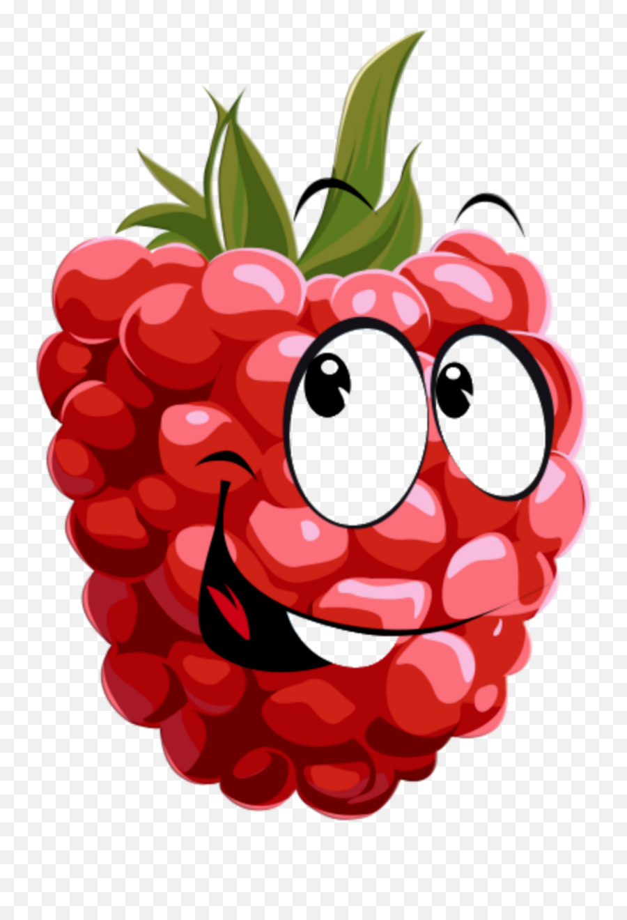 Mq Raspberry Berry Face Happy Sticker - Raspberry With A Face Emoji,Raspberry Emoji