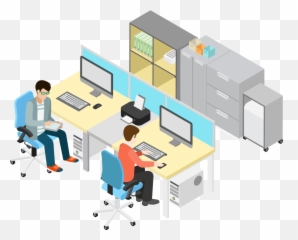 Business Vector Illustration Office - Trade Your Bitcoin And Gift Card With Us Emoji,Flips Desk Emoticon