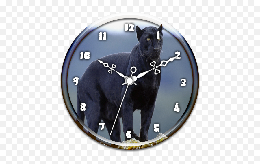 Black Panther Clock Live Wp - Black Cat Emoji,Vblack Panther Emojis