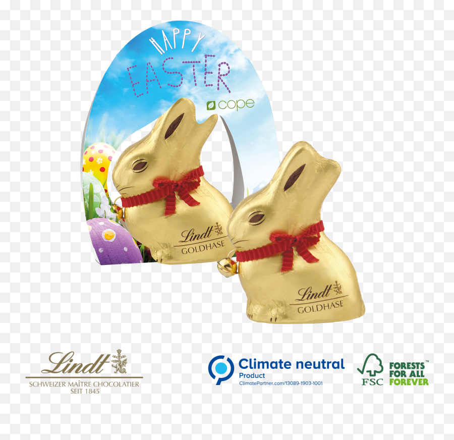 Lindt Easter Bunny Display Box 50g Easter - Distinctive Lindt Emoji,Bunny And Egg Emoji