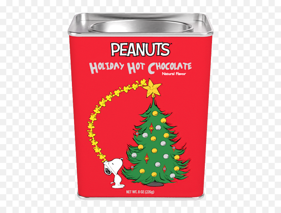 Peanuts Holiday Star Hot Chocolate 8oz Rectangle Tin - For Holiday Emoji,Hot Chocolate Emoji