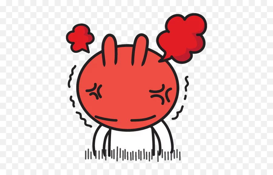 Tuzki Bunny Stickers For Telegram - Dot Emoji,Tuzki Love Emoticons