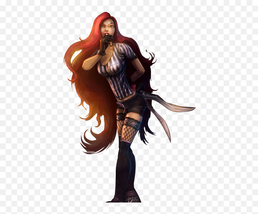 Red Card Katarina Skin Png Image Red Card Skin Red Emoji,Emotion Mage Art