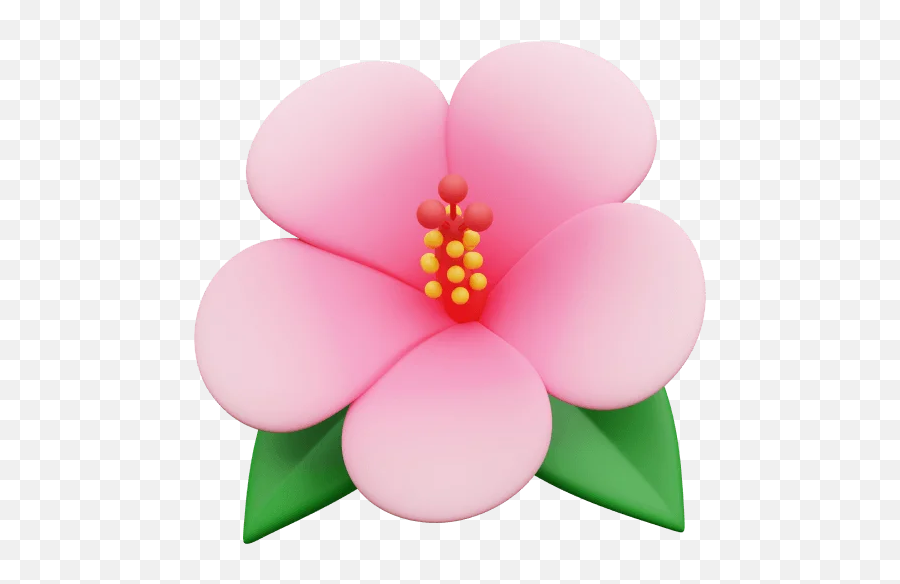 Telegram Sticker 56 From Collection Craftwork Emoji,Pink 5 Leaf Flower Emoji Mean
