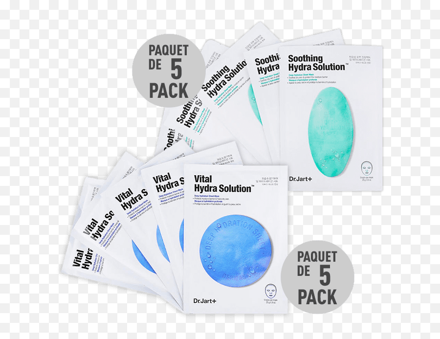 Dr Jart Mask Combo Set 10 Deep Hydration Mask 5pcs U0026 Soothing Hydra Solution Mask 5pcs - Dot Emoji,Mask Leaves Emoji