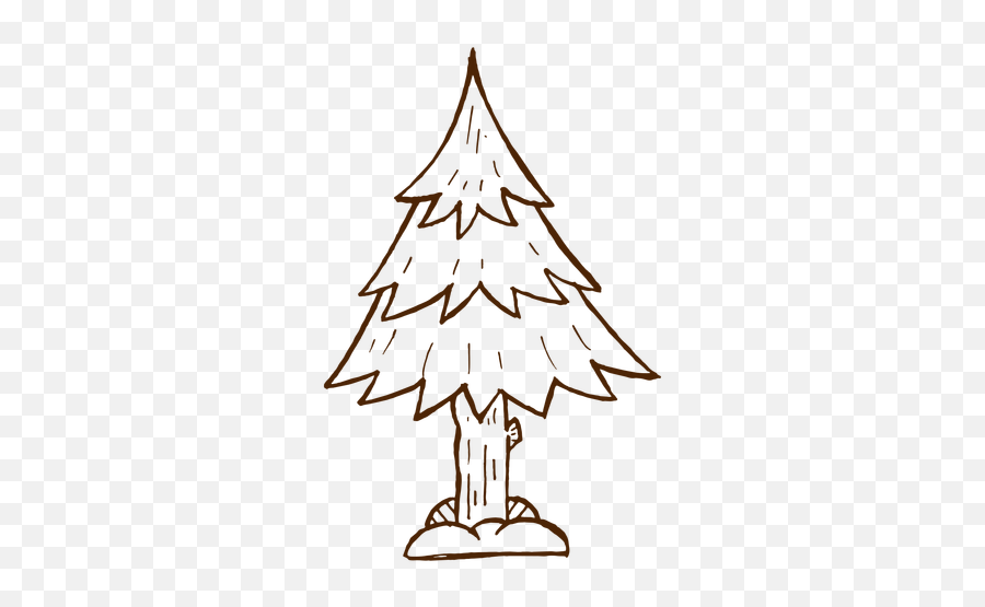 Hand Drawn Pine Tree Icon - Hand Drawn Pine Tree Png Emoji,Pine Tree Emoji