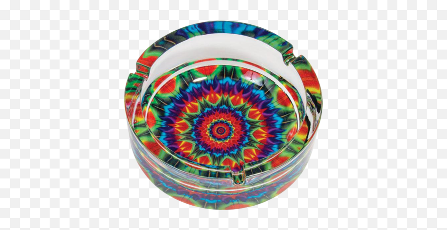 Glass Kaleidoscope Ashtray 2 - Serving Tray Emoji,Emoji Two Piece Outfit