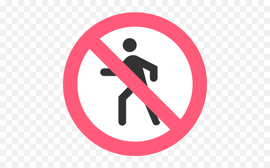 No Pedestrians Emoji High Definition Big Picture And - Prohibition Signs Do Not Run,Number Emoji