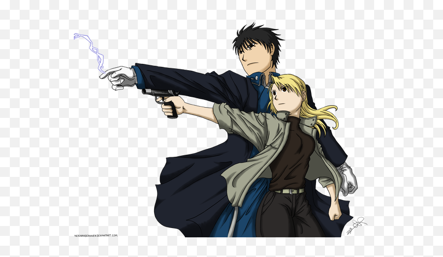 Who Are The Most Popular Anime Couples - Quora Roy Mustang And Riza Hawkeye Emoji,Anime Emotion Meme