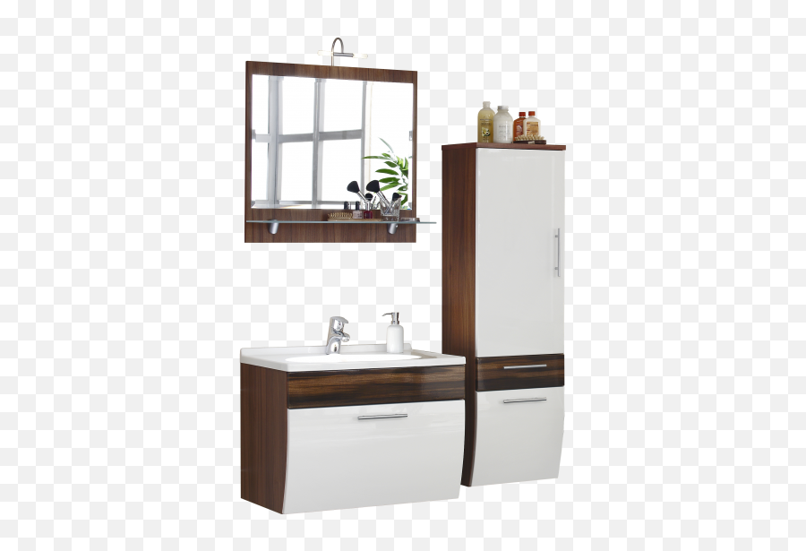 Bathroom Furniture Set Malema 80cm Anthracite White With - Belly Sink Emoji,Emotion Furniture