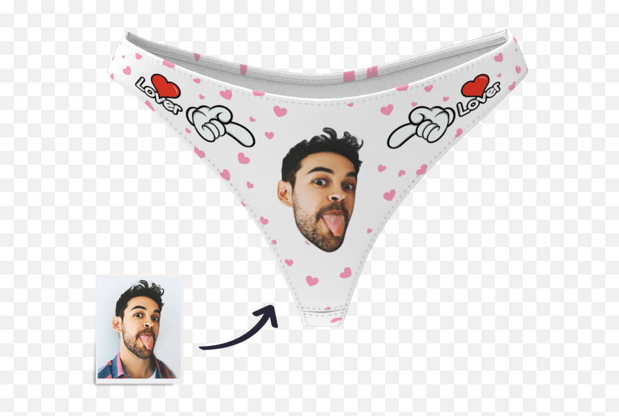 Womens Thong Panty - Custom Face Thong Emoji,Underwear Emoji