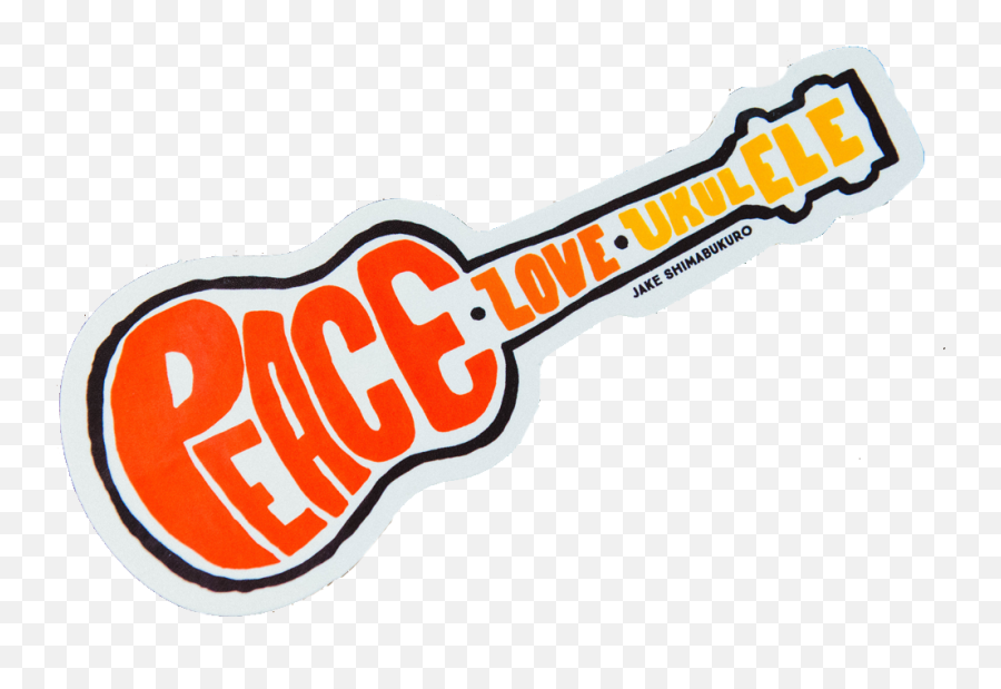 Peace Love Ukulele Sticker - Ukulele Sticker Png Emoji,Ukulele Emoji