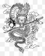 Popular And Trending Chines Stickers Picsart - Dragon Drawing Tattoo Emoji,Are There Any Chines Emoticons