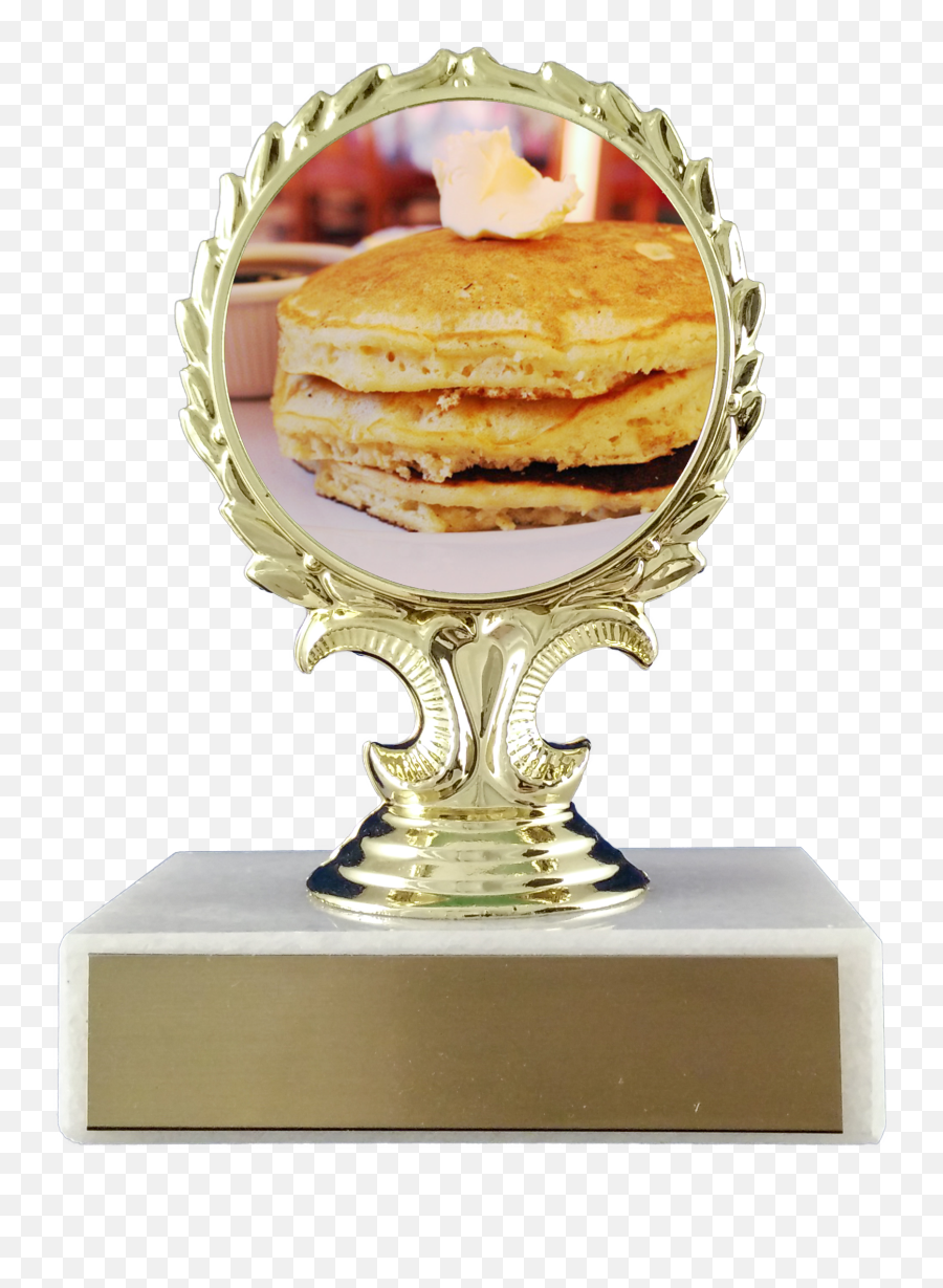 Pancake Trophy On Marble Base - Alien Trophy Emoji,Emoji Pancake Pan
