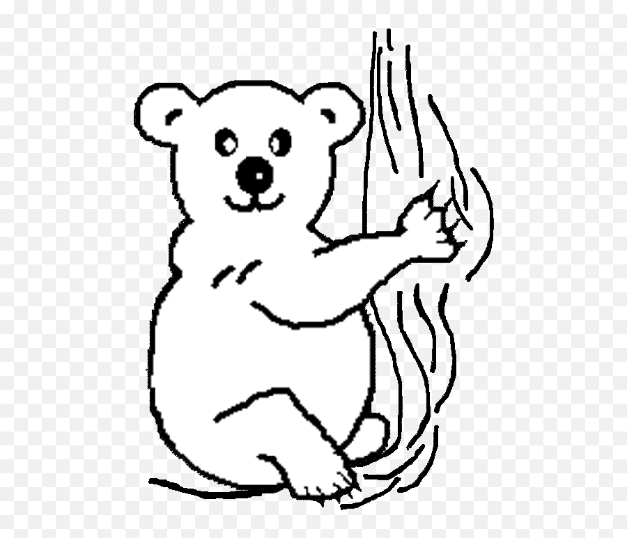 Free Black And White Koala Bear - Kola Clipart Black And White Emoji,Wechat Kola Bear Emoticon
