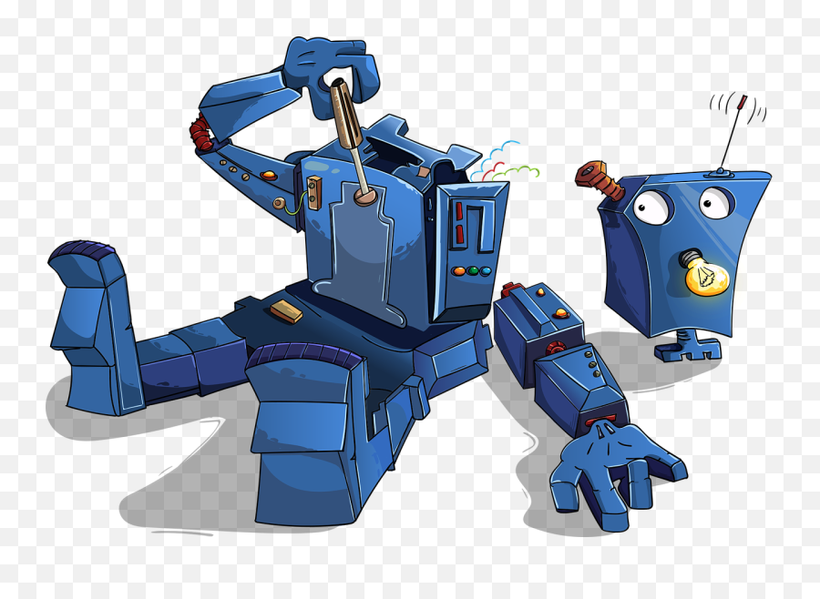 Free Robots Machine Vectors - Cartoon Robot Wallpaper Hd Emoji,Robots With Emotions