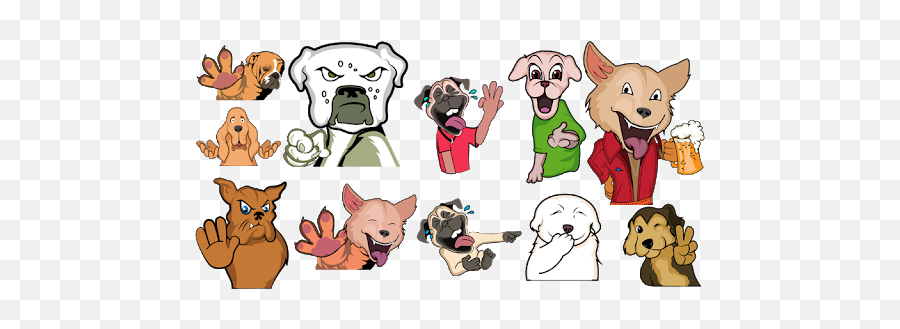 Dogs Chat Stickers - Animal Figure Emoji,Dog Emoticons For Chat