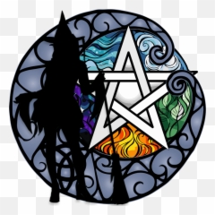 Witch Wicca Moon Pentacle Sticker - Pentagram Art Emoji,Emojis That Can Be Used For Wiccans