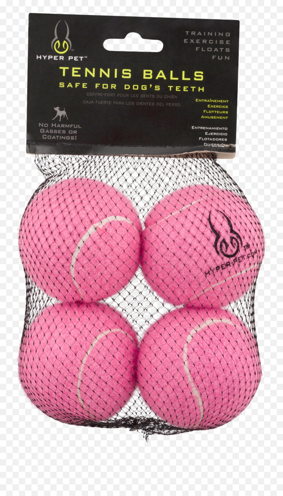 Hyper Pet Replacement Balls 4 Pack Pink - For Golf Emoji,Emoji Squeak Ball
