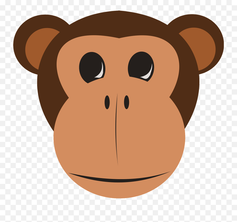 Monkey Face Clip Art - Clip Art Library Safari Animals Head Clipart Emoji,Monkey Covering Face Emoji