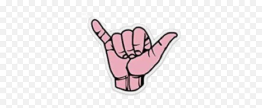 Pink Vsco By Gia Kaplan - Sticker Maker For Whatsapp Emoji,Hang Loose Emoji