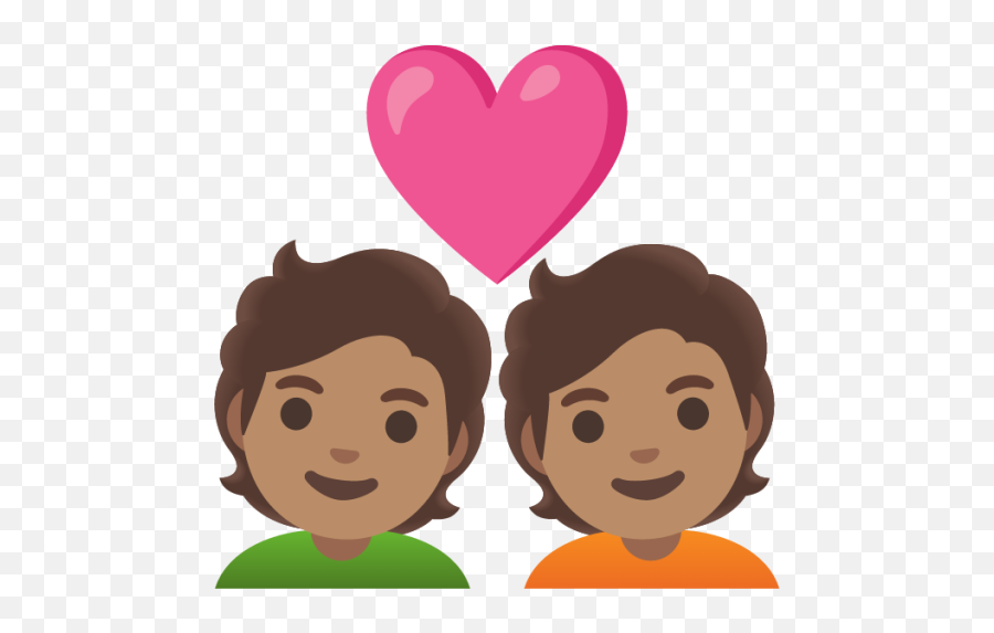 Couple With Heart Medium Skin Tone Emoji - Download For,All Skin Colors Emojis