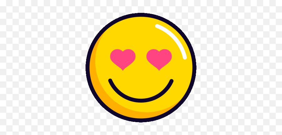 In Love Heart Eyes Sticker - Happy Emoji,Heart Eyes Emoji Gif