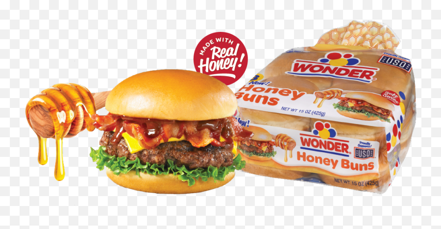 Honey - Bun Cheeseburger Transparent Cartoon Jingfm Hamburger Bun Emoji,French Toast Emoji
