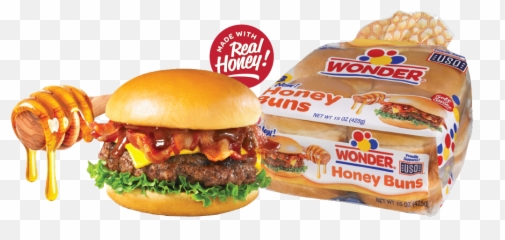 Honey - Bun Cheeseburger Transparent Cartoon Jingfm Hamburger Bun Emoji,French Toast Emoji
