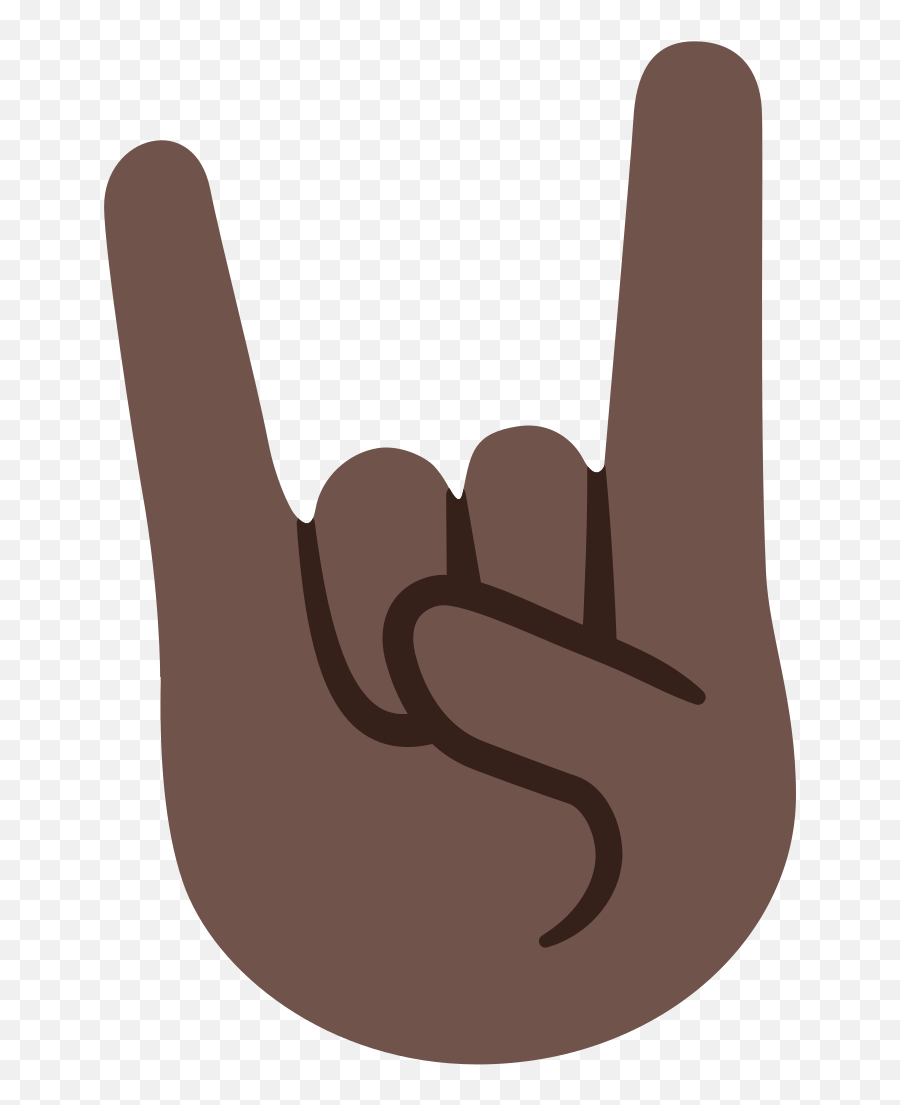 Sign Of The Horns Dark Skin Tone Emoji - Emoji,Rockstar Emoji