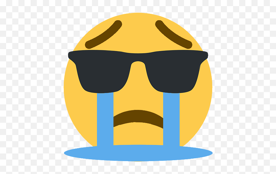 Discord Emojis List - Crying With Sunglasses Emoji,Crying Emoji Meme