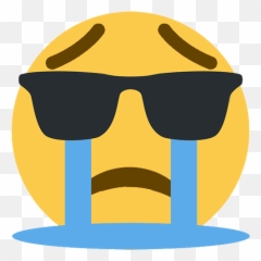 Discord Emojis List - Crying With Sunglasses Emoji,Crying Emoji Meme