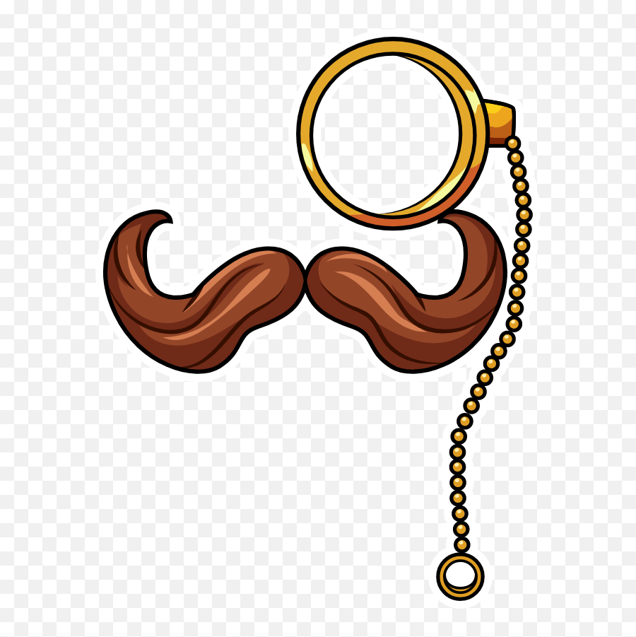 Mustache And Monocle Sticker - Sticker Mania Cartoon Monocle Emoji,Emoji With Monocle