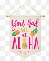 U0027you Had Me At Alohau0027 Canvas Wall Banner - Aquazzura Emoji,Aloha Emoji