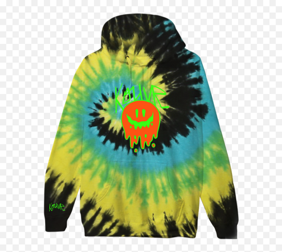 Drippy Smiley Hoodie Yellow Spiral - Unisex Emoji,Spiral Emoticon