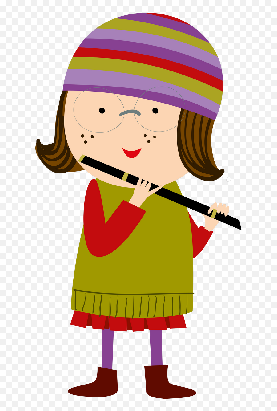 Girl Playing Flute Clipart Png Transparent Cartoon - Jingfm Clip Art Emoji,Emoji Playing The Flute