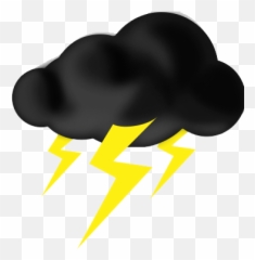 Thunder Lightning Effects Images - Thunder Cloud Clip Art Emoji,Thunderstrom Emoji