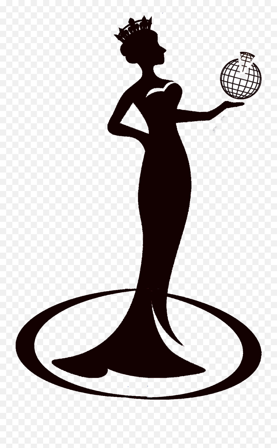 Download Pageant Beauty Binibining Miss - Beauty Queen Silhouette Png Emoji,Miss World Heart Emoticon