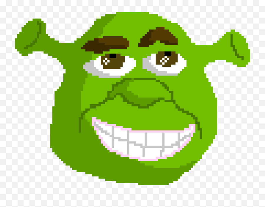 Shrek Face Png Shrek Pixel Art Maker - Pixel Shrek Clipart Shrek Pixel Art Face Emoji,Draw An Emotion Faces With Hats