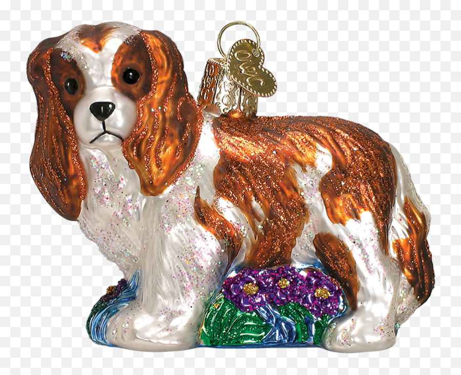 Old World Christmas Cavalier King Charles Glass Christmas - Dog Supply Emoji,Basset Hound Emoji