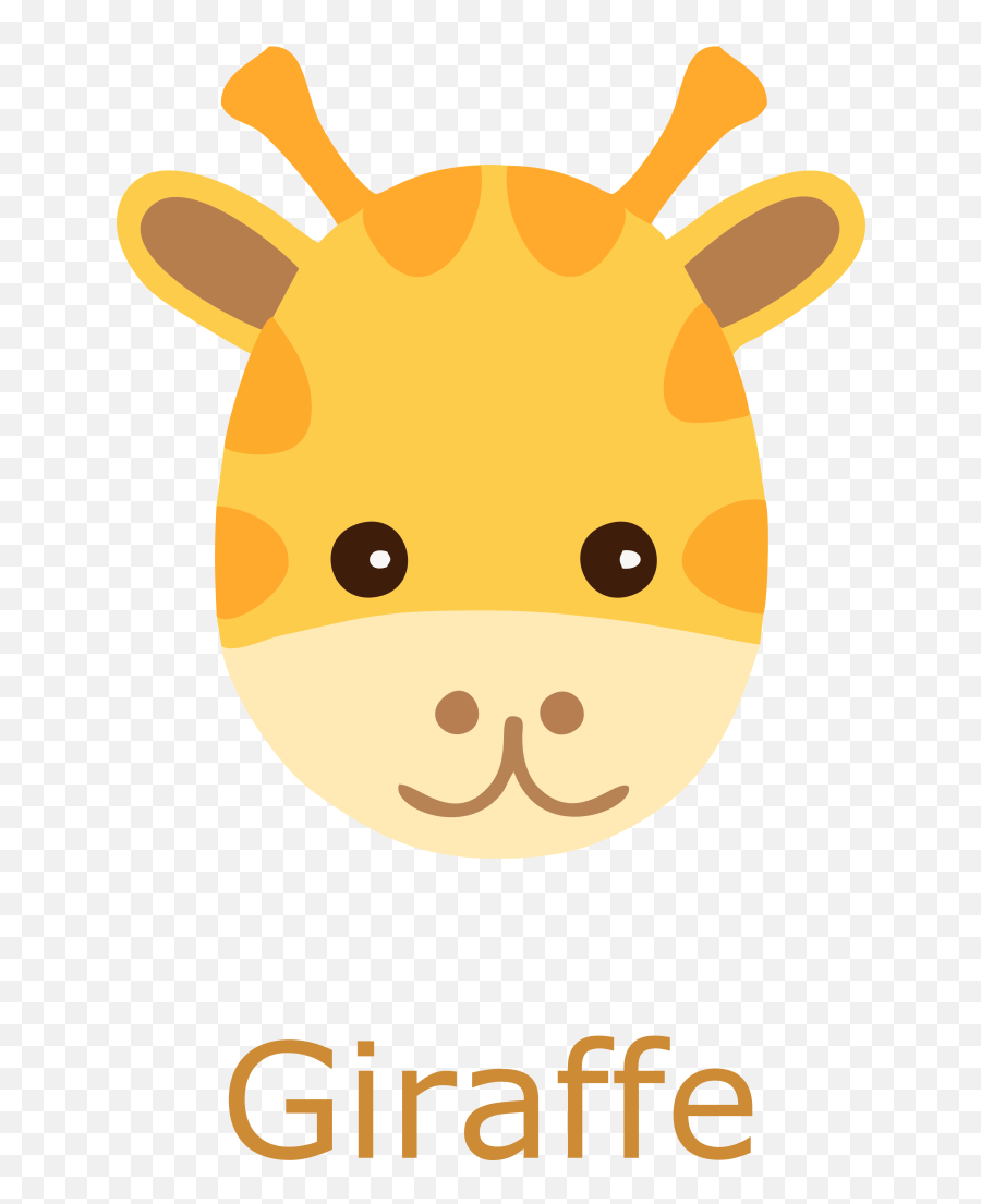 Giraffe Clipart Png - Cartoon Giraffe Face Outline Emoji,Giraffe Emoji Face