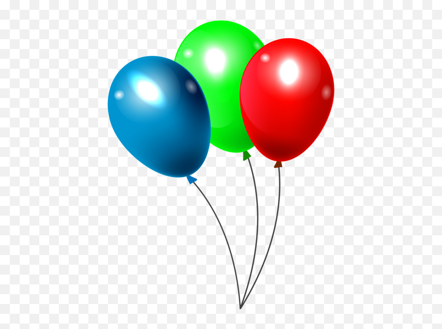 Birthday Clipart - Three Balloons Png Emoji,Ballon Emoticon Text.